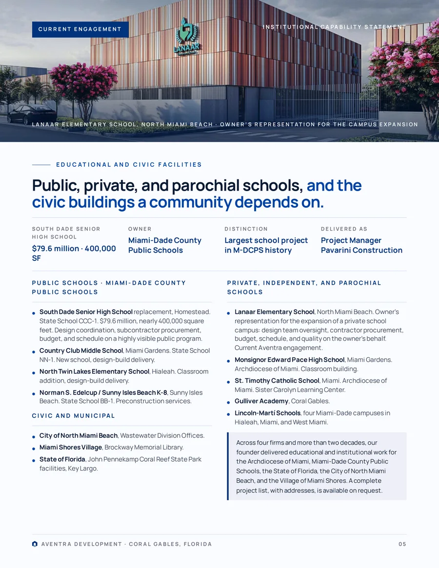 Institutional Capability Statement, page 5 of 8