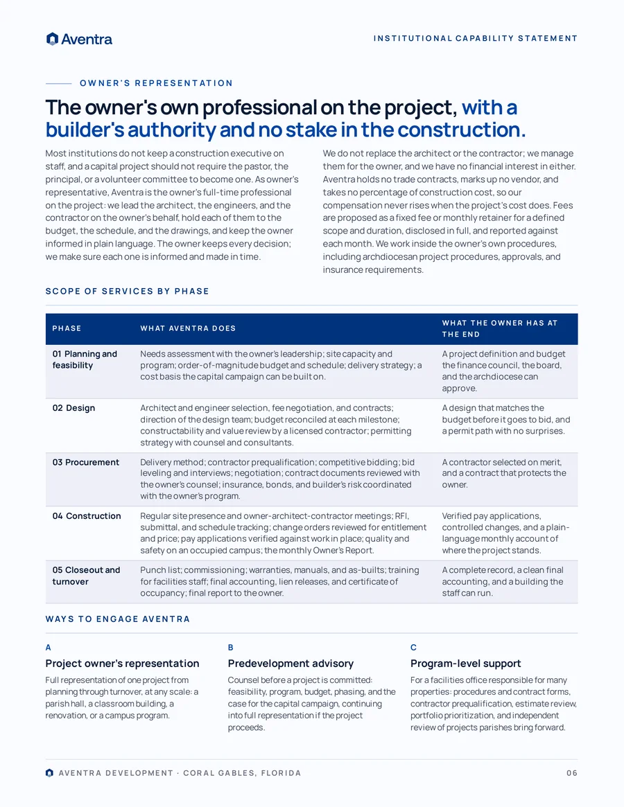 Institutional Capability Statement, page 6 of 8