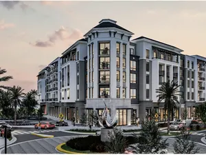 Rendering of Addison Landing, a five-story rental community with ground-floor retail in Palmetto Bay