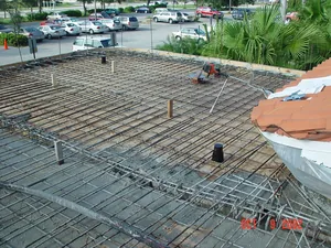 Structural work in progress at Mother of Christ Catholic Church, Miami