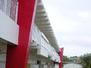 Classroom building at Monsignor Edward Pace High School, Miami Gardens